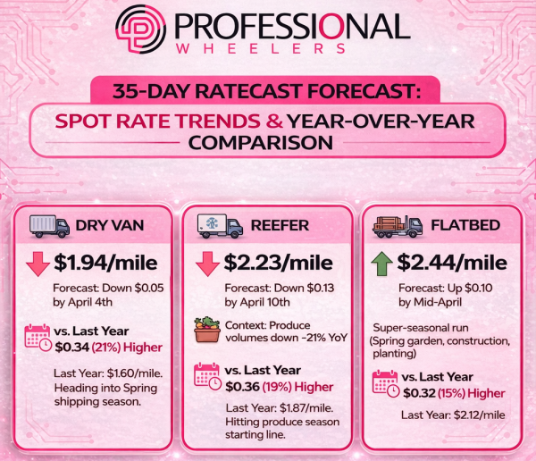 35 Day Freight Spot Rate Forecast Spring 2025 Pro Wheelers - Copy